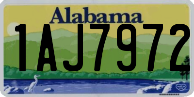 AL license plate 1AJ7972