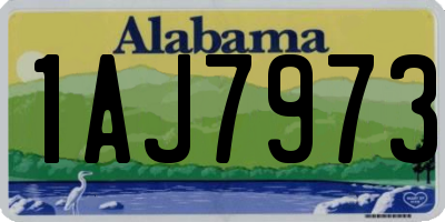 AL license plate 1AJ7973