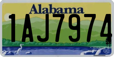 AL license plate 1AJ7974