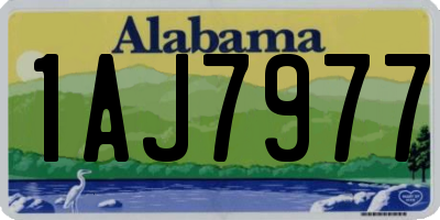AL license plate 1AJ7977