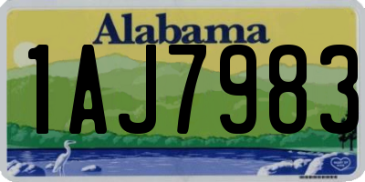 AL license plate 1AJ7983