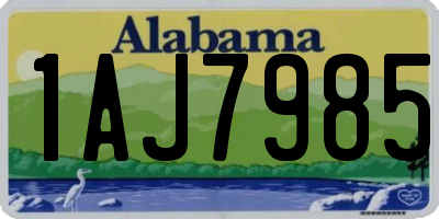 AL license plate 1AJ7985