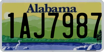 AL license plate 1AJ7987