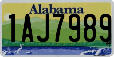 AL license plate 1AJ7989