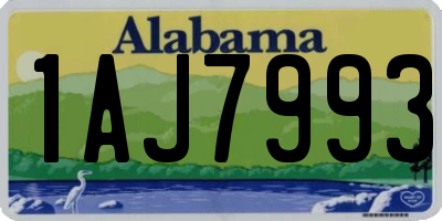 AL license plate 1AJ7993