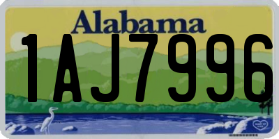 AL license plate 1AJ7996