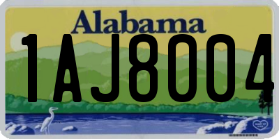 AL license plate 1AJ8004