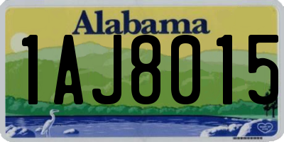 AL license plate 1AJ8015