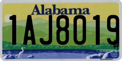 AL license plate 1AJ8019