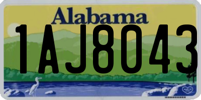 AL license plate 1AJ8043