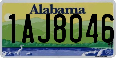 AL license plate 1AJ8046