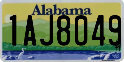AL license plate 1AJ8049