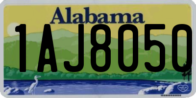 AL license plate 1AJ8050