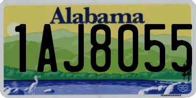 AL license plate 1AJ8055