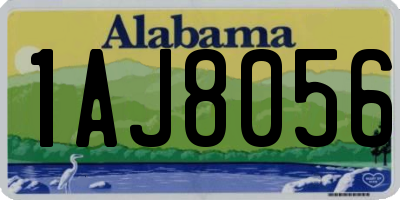 AL license plate 1AJ8056