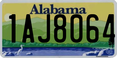 AL license plate 1AJ8064