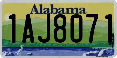 AL license plate 1AJ8071