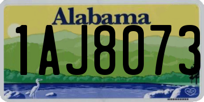 AL license plate 1AJ8073