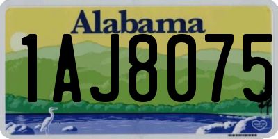 AL license plate 1AJ8075