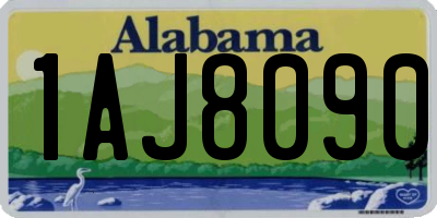 AL license plate 1AJ8090