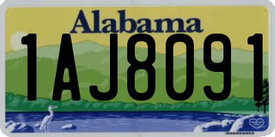 AL license plate 1AJ8091