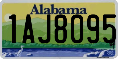 AL license plate 1AJ8095