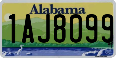 AL license plate 1AJ8099