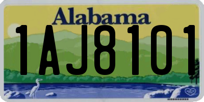 AL license plate 1AJ8101