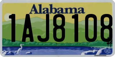 AL license plate 1AJ8108