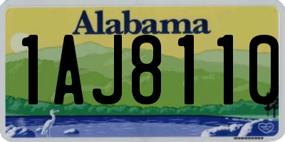 AL license plate 1AJ8110