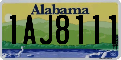 AL license plate 1AJ8111