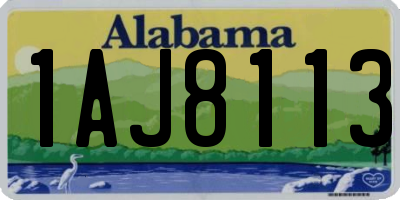AL license plate 1AJ8113