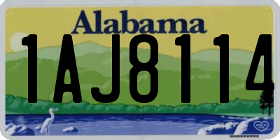 AL license plate 1AJ8114