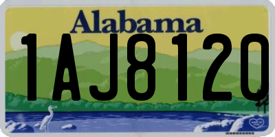 AL license plate 1AJ8120
