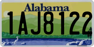 AL license plate 1AJ8122