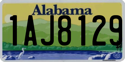 AL license plate 1AJ8129