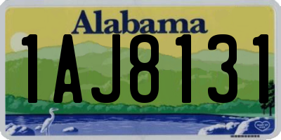 AL license plate 1AJ8131
