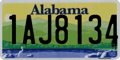 AL license plate 1AJ8134