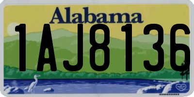 AL license plate 1AJ8136