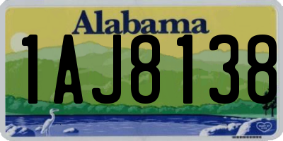AL license plate 1AJ8138