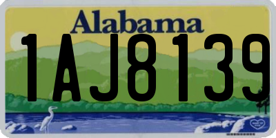 AL license plate 1AJ8139