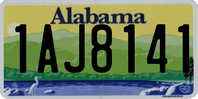 AL license plate 1AJ8141