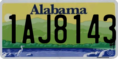 AL license plate 1AJ8143
