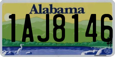 AL license plate 1AJ8146