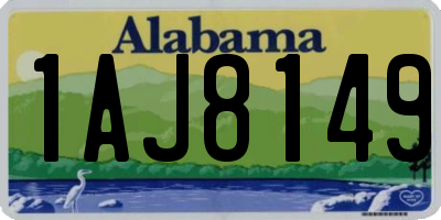 AL license plate 1AJ8149