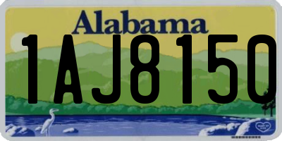 AL license plate 1AJ8150