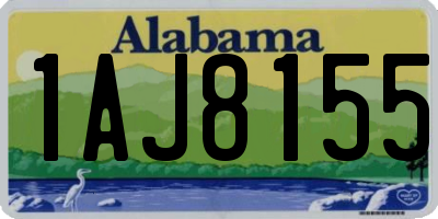 AL license plate 1AJ8155