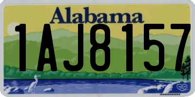 AL license plate 1AJ8157