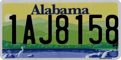 AL license plate 1AJ8158