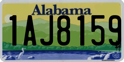 AL license plate 1AJ8159